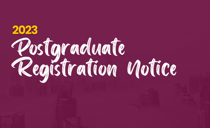 postgraduate registration notice
